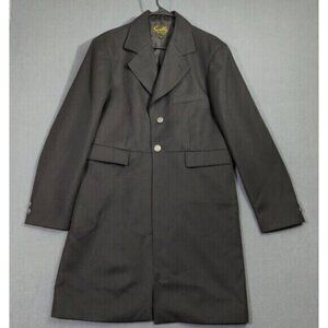 Scully Coat Men's 40 Black Frock Coat Western Notched Label Silver Tone Buttons